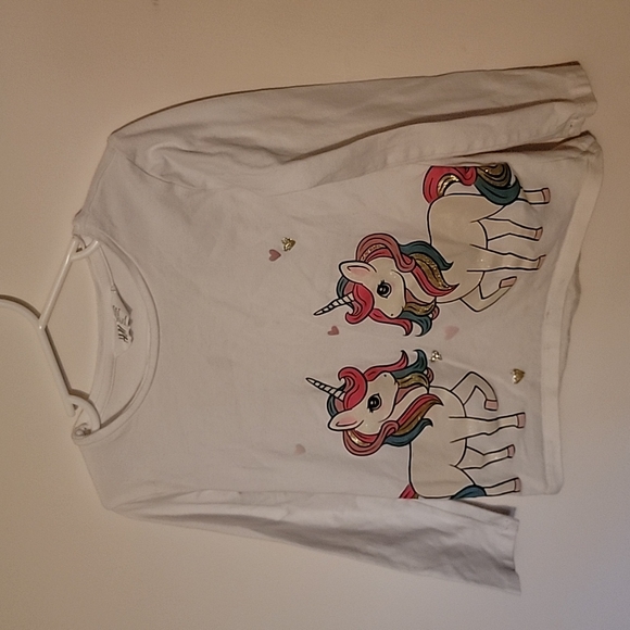 Kids Unicorn Graphic Longsleeve, H&M, Size 5T - Picture 1 of 3